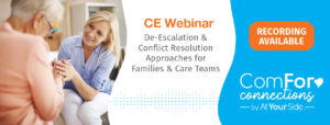 Recording Available: De-Escalation & Conflict Resolution Approaches for Families & Care Teams